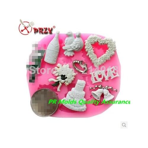 Ring Christmas series modelling fondant molds wholesale chocolate silicon mold fondant Cake decoration mold No.si406