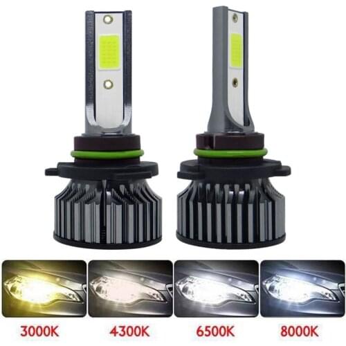2Pcs Mini H4 H7 LED Car Headlight Bulb 12000LM 6500K H1 H3 H11 H13 H27 880 9005 HB3 9006 HB4 9007 Running Auto Fog Head Lamp