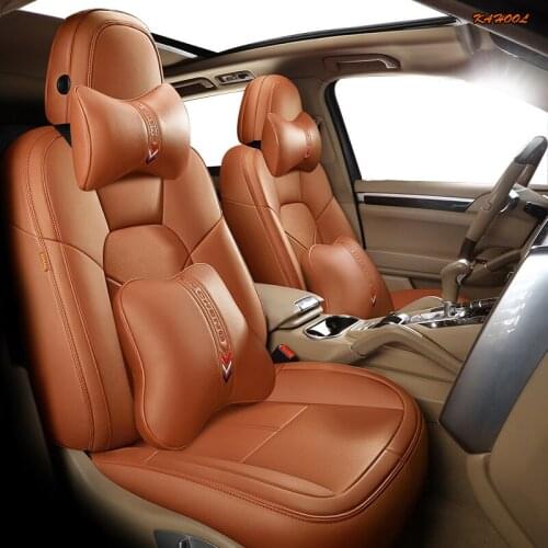 KAHOOL Custom Leather car seat cover For ROEWE 550 350 360 750 950 W5 E50 E950 E550 RX5 i6 ei6 RX3 ei5 RX8 i5 seat cover cars
