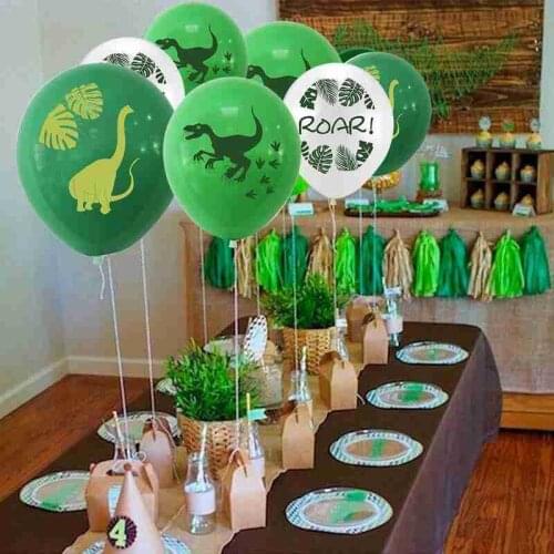12 inch dinosaur theme latex balloon combo set dinosaur party birthday balloon baby childrens baby F2Z9 shower decoration U3M1