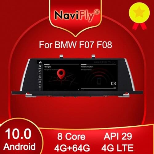 NaviFly Android 10 Car DVD GPS Player for BMW 5 Series GT F07 2009-2016 CIC NBT Qualcomm Snapdragon 628 4GB+64GB 8 Core 4G LTE