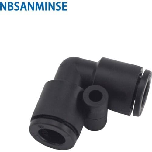 NBSANMINSE 10Pcs/lot PV - C Mini Fitting Tube Union Elbow Air Pneumatic Fitting for Instruments Textile Food Machine