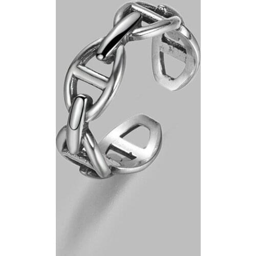 New Charming Link Chain Finger Ring for Women Vintage Boho Knuckle Party Rings Gothic Punk Jewelry Gifts for Girls