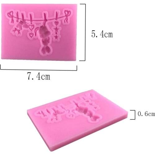 DIY Rabbit Shoes Rotating Pendant Liquid Silicone Mold Sugar Cake Mold D074