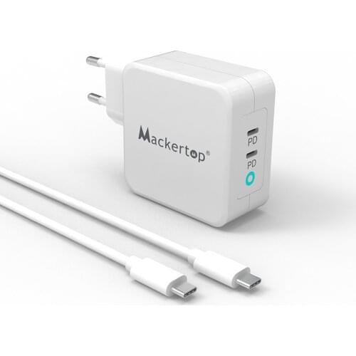 [GaN Tech]PD100W Charger, 2-45W Port USB C Charger with laptop Power Delivery for MacBook ,Dell, iPad Pro,iPhone,Switch