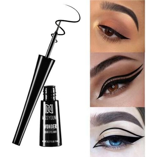 Missyoung Liquid Eyeliner Waterproof Long Lasting Liquid Colorful Eye Liner Pen Beauty Black Eyeliner Smudge Proof Eyeliner