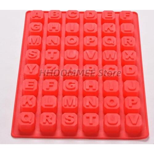 1pc 48 Letter Enghish Alphabet letter Silicone Mold Soap Mould Cake Cupcake bake Bakeware Chocolate Soap Decorating new