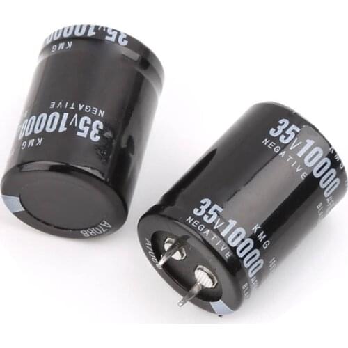M4YC 2pcs 10000uF 35V Radial Aluminium Electrolytic Capacitors 25x40mm