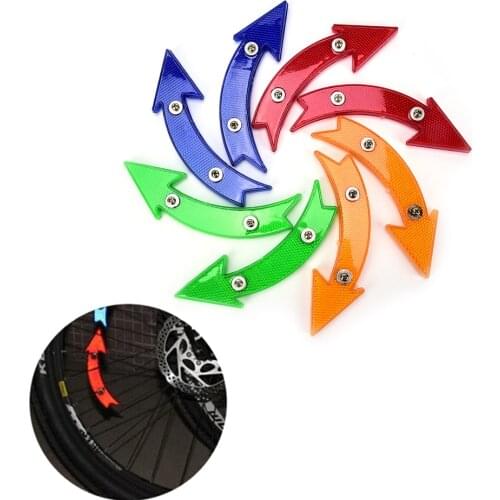 2Pcs Bike Bicycle Wheel Spoke Reflective Reflector Arrow Shape Bike Cycling Bicycle Safe And Warning light lamp