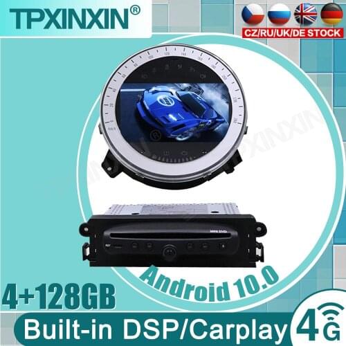 4+128GB Android 10.0 Car GPS Navigation DVD Player For BMW Mini Cooper 2006-2013 Support Radio 1080P Video SD Rear Camera