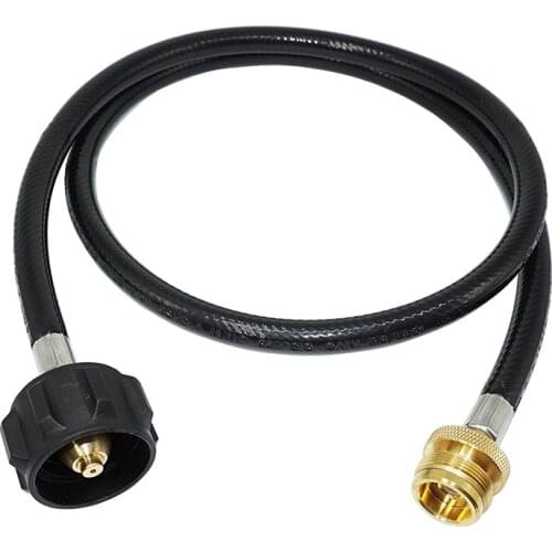 4 Feet Propane Adapter Hose 1 lb to 20 lb Converter Replacement for QCC1/Type1 Tank Connects 1 LB Bulk Portable Appliance to 20