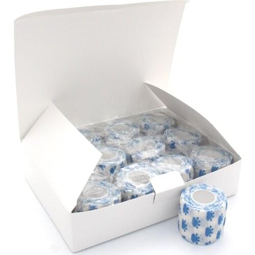 5cm x4.5m 12 pcs Cohesive Flexible Bandage Cotton Cohesive Bandage sports tape Mixed Color Self Adhesive elastic bandage