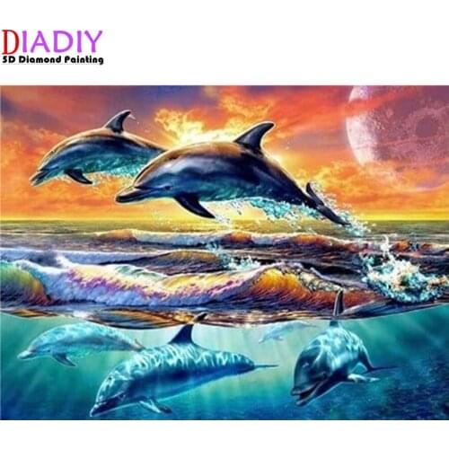 5D Diamond Painting Animals Horse Diamond Mosaic Tiger Lion DIY Full Round Diamond Embroidery Cross Stitch Rhinestone Art