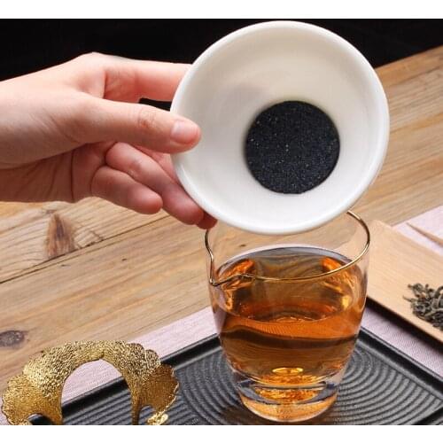 White porcelain nonporous filter tea funnel tea set tea set tea filter accessories