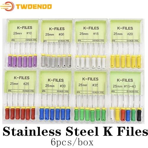 Dental Free Shipping 10boxes Stainless Steel K File 21mm 25mm Endo Files #15-40