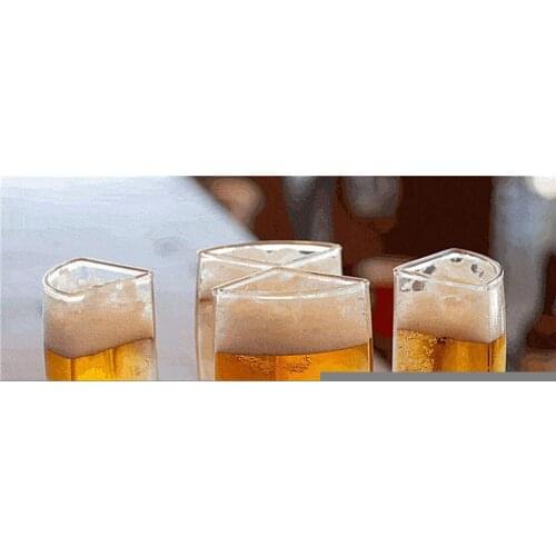Four In One Beer Glasses Super Four In One Cup Acrylic Wine Glass Friends Party Beer Mug Separable Mugs Bar Wedding Drinkware
