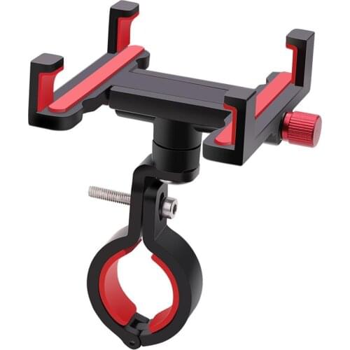 360 Rotation Aluminium Alloy Bike Phone Mount Adjustable Bicycle Handlebar Phone Holder for 4-6 inch Cell Phone
