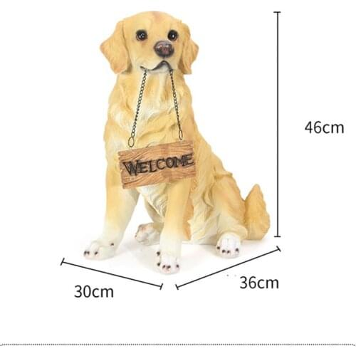 EUROPEAN WELCOME DOG STATUES PUG HARRIER BOSTON TERRIER ART SCULPTURE RESIN ART&CRAFT HOME DECORATIVE GARDEN ORNAMENT R2614