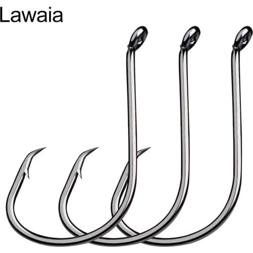 Lawaia Fishing Gear High Carbon Steel Octopus Hook With Barbed Hooks Bulk Single Hook 100 / bag Fishing Equipment Tool
