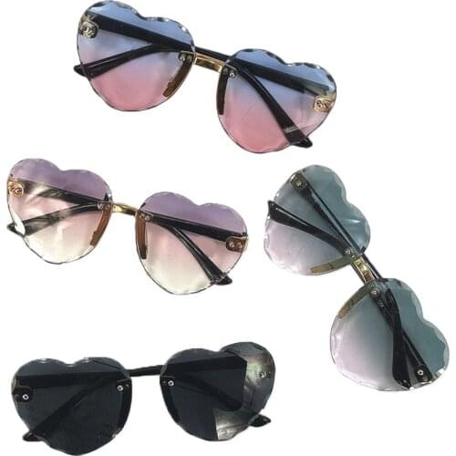 Citgeett Summer Kids Toddler Peach Heart Shape Sweet UV Protection Frameless Vintage Children Boys Girls