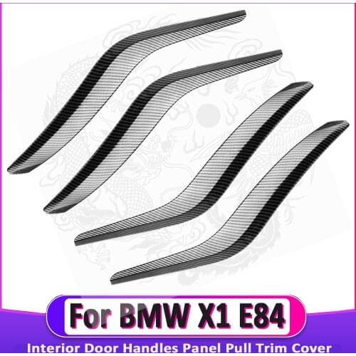Left Right Car Interior Door Handles for BMW x1 E84 10-16 Inner Doors Panel Handle Bar Pull Trim Cover Carbon fiber