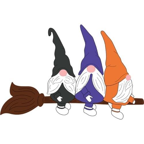 Metal Cutting Dies For Scrapbooking Halloween Gnome Stencil Craft Paper Knife Mould Blade Punch Card Making Die Cut