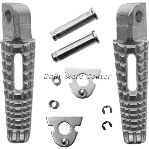 1Pair Motorcycle Aluminum Rear Footrest Foot pegs for Suzuki GSX-R600 GSX-R750 1996-2005 GSX-R1000 GSX-R 600 2001-2014 Chrome