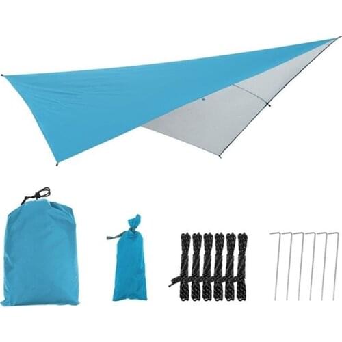 Sun Shelter Tarp Tent Waterproof Polyester Awning Shade Canopy for Outdoor Camping Garden Sunshade Beach