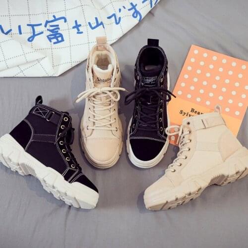 2021 New Style Comfortable Martin Boots Womens New Style Style Motorcycle Student Shoes Platform Ankle Boots Single Boots