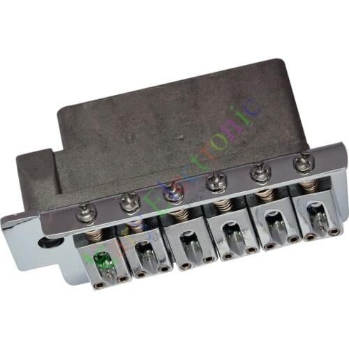 Wholesale and retail 8pc Black 6 Saddle Hardtail For Electric Guitar Single Swing Bridge warbler ST free shipping