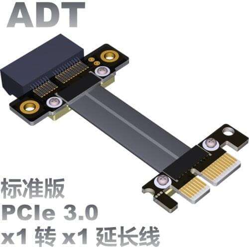PCI Express 3.0 x1 Riser Card Graphics Card Ribbon Cable Extension 180 Flat High Speed PCI-E 1x 16x R11SF Extender for Miner BTC