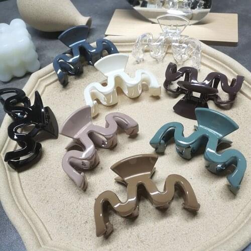 Retro Elegant French Design Fashionable Morandi Color Hair Accessories for Women Temperament Solid Color Hair Clips