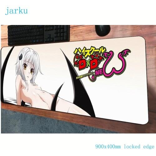 High school dxd mouse pad locked edge pad to mouse notbook computer mousepad sexy gaming padmouse gamer to keyboard mouse mats