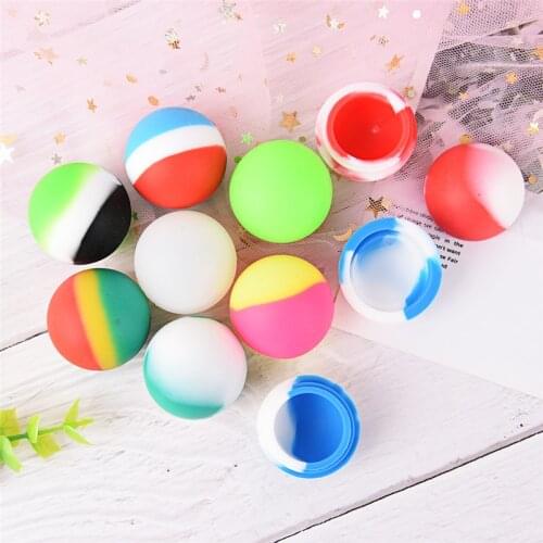 1 PCS Sphere Pill Box Wax Dry Herb Silicone Jars Silicone Container Wax Silicone Jars Smoking Accessaries
