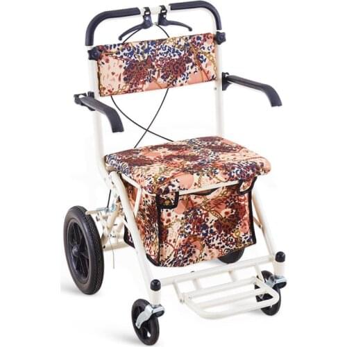 Elderly Transportation Trolleys, Folding Shopping Carts Can Take Four Wheels To Buy Food To Help Walk, Can Push Small Carts, Eld