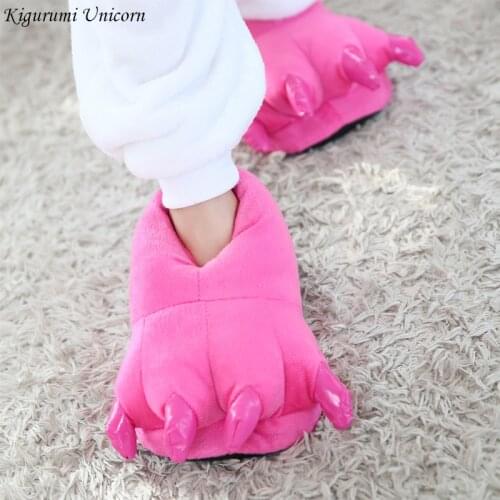 Warm House Unicorn Slippers Animal Claw Onesies Cartoon Shoes Kid Adult Kawaii Funny Casual style Cosplay Prop
