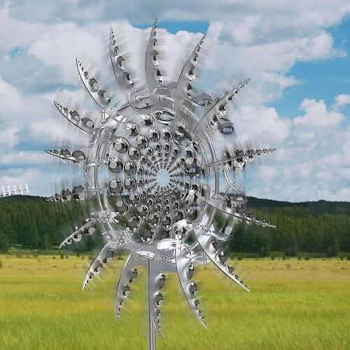 Unique And Magical Metal Windmill Outdoor Wind Spinners Wind Catchers Yard Patio Easy To Install Lawn Garden Decoration Tools