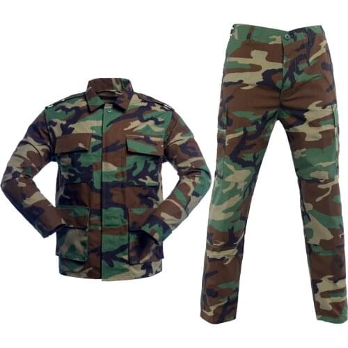 Military Uniform Woodland Camo Army Combat Shirt Uniforme Militar Tactical Suit Clothing CS Softair Men Working Clothes Female