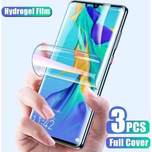 For Huawei P30 Pro P20 Lite Screen Protector Film For Huawei P40 Pro P Smart 2019 Protective Hydrogel Film Not Glass 3PCS