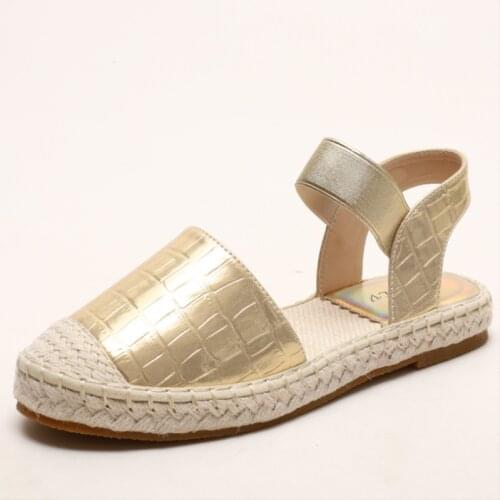 Fishermans Womens Outer Wear Summer New European and American Soft-soled Straw Shoes One-step Sandals