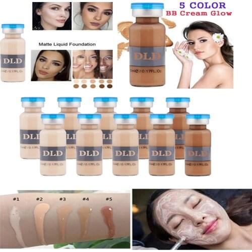 10 Vials Korean Cosmetic Dermawhite BB Cream Glow Behandling Starter Kit Stayve Liquid Foundation For Skin Whitening Brightening