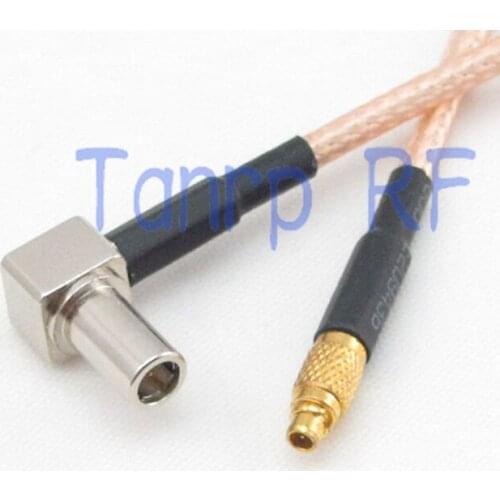 8in MMCX male to MS147 male right angle RF adapter connector 20CM Pigtail coaxial jumper cable RG316 extension cord