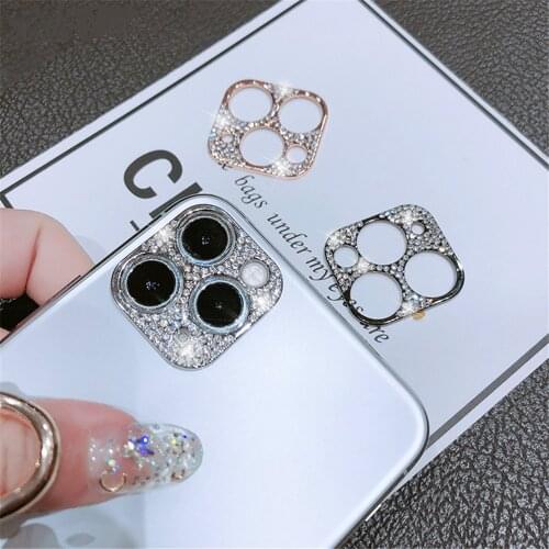 Diamond Metal Glitter Phone Camera Lens Protection Case for iphone11 11pro 11pro max Camera Lenses Protector Cover