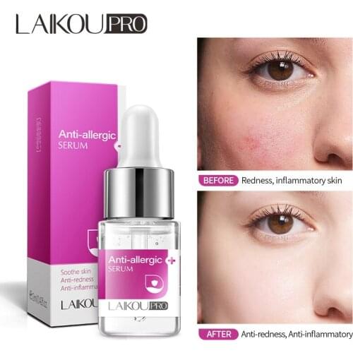 LAIKOU Pro Anti-allergic Serum Herbal Anti-sensitive Anti-redness Facial Essence Shrink Pores Soothe Skin Treat Acne Face Serum