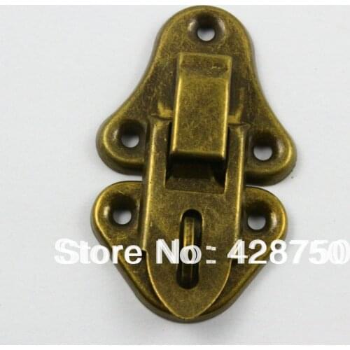 Antique Brass Jewelry Box Hasp Latch Lock 33x55mm with Screws