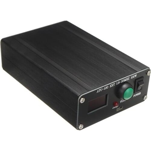 Automatic Antenna Tuner with Shell 0.96 Inch OLED Display 1.8-50 MHz Frequency 10-15V DC ATU100 Automatic Antenna Tuner