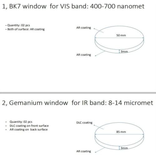 BK7 window and Gemanium window
