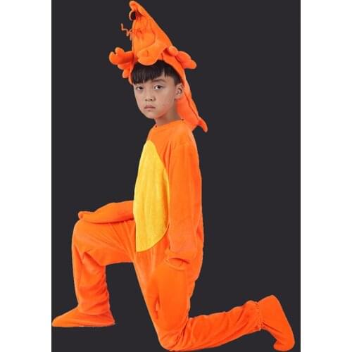 Svitania Children Cosplay Orange Lobster Kids Costume Set Children Halloween Party Costume Jumpsuits