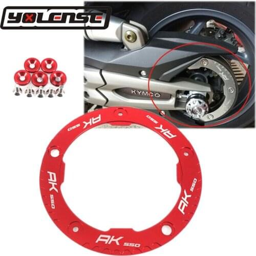 For KYMCO AK550 AK 550 2017 2018 Motorcycles Accessories CNC Aluminum Transmission Belt Pulley Cover LOGO AK550
