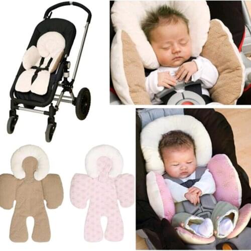 Reversible Baby Newborn Stroller Body Support Cushion Soft Sleeping Pillow Safe Car Pillow Qualified Infant Neck Protection